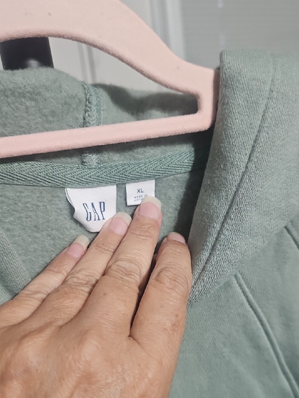 GAP Sage Green Pullover Hoodie - Picture 2 of 4